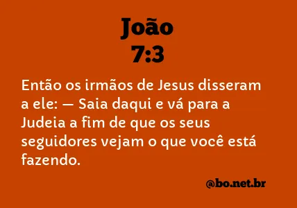 João 7:3 NTLH