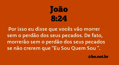 João 8:24 NTLH