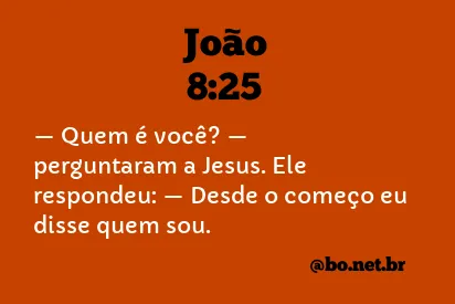 João 8:25 NTLH