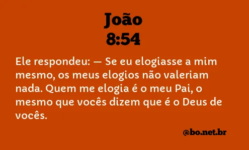 João 8:54 NTLH