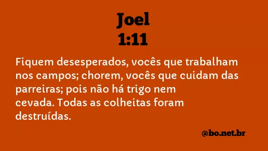 Joel 1:11 NTLH