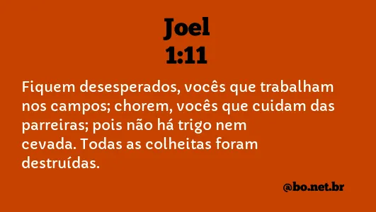 Joel 1:11 NTLH