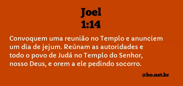 Joel 1:14 NTLH