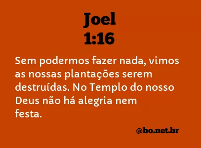 Joel 1:16 NTLH