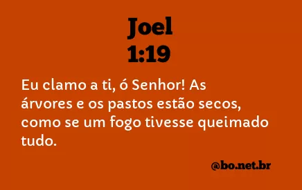 Joel 1:19 NTLH