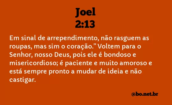 Joel 2:13 NTLH