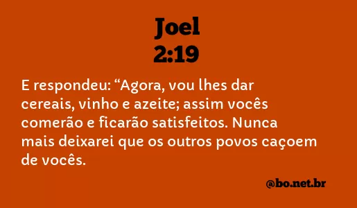 Joel 2:19 NTLH