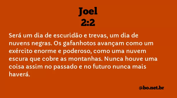 Joel 2:2 NTLH