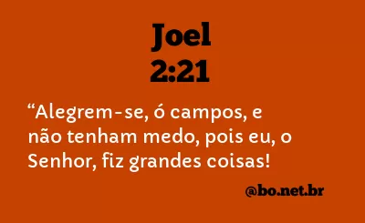 Joel 2:21 NTLH