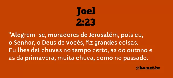 Joel 2:23 NTLH