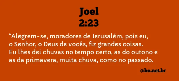 Joel 2:23 NTLH