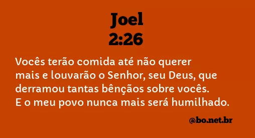 Joel 2:26 NTLH