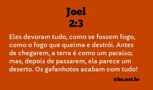 Joel 2:3 NTLH