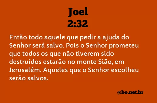 Joel 2:32 NTLH