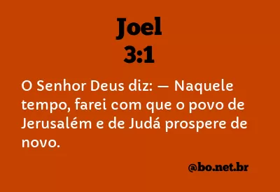 Joel 3:1 NTLH