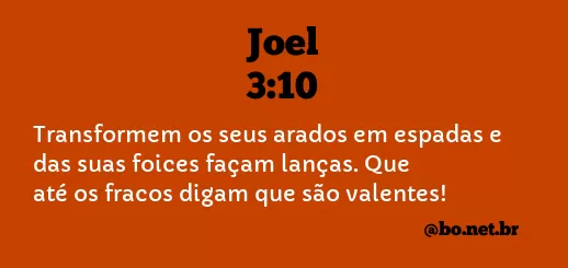 Joel 3:10 NTLH