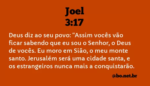 Joel 3:17 NTLH