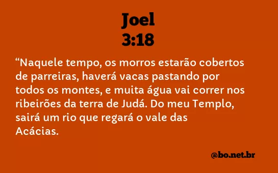 Joel 3:18 NTLH