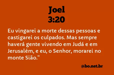 Joel 3:20 NTLH