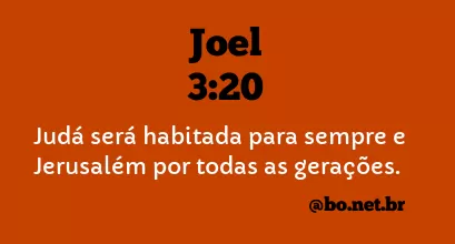 JOEL 3:20 NVI NOVA VERSÃO INTERNACIONAL