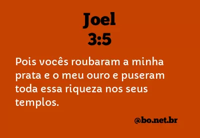 Joel 3:5 NTLH