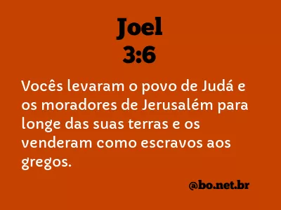 Joel 3:6 NTLH