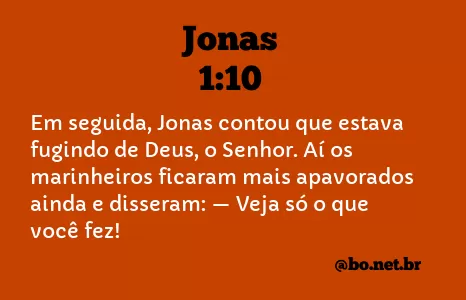 Jonas 1:10 NTLH