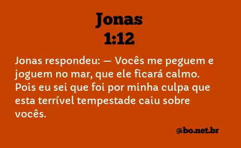 Jonas 1:12 NTLH
