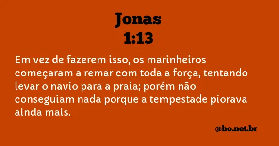 Jonas 1:13 NTLH