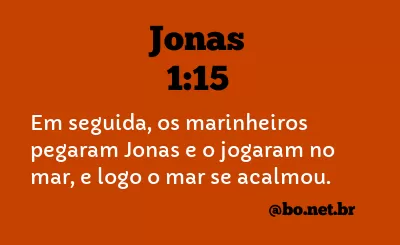 Jonas 1:15 NTLH