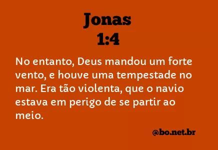 Jonas 1:4 NTLH