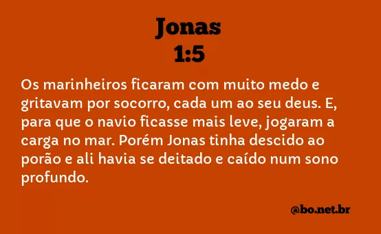 Jonas 1:5 NTLH