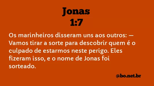 Jonas 1:7 NTLH