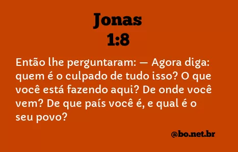 Jonas 1:8 NTLH