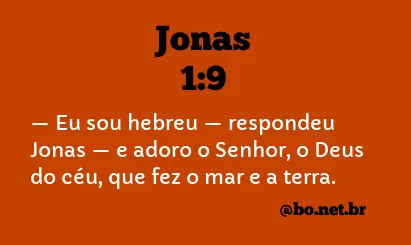 Jonas 1:9 NTLH