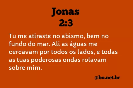Jonas 2:3 NTLH