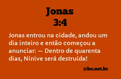 Jonas 3:4 NTLH