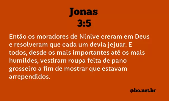 Jonas 3:5 NTLH