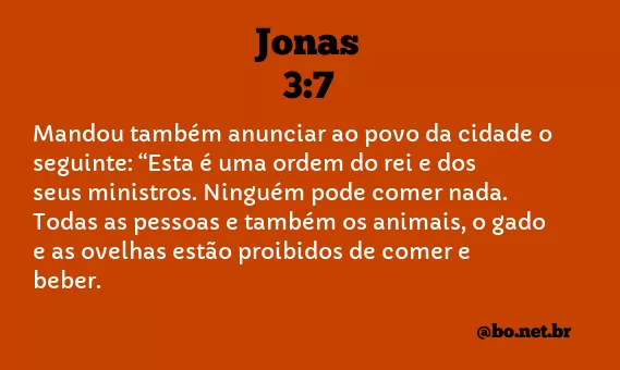 Jonas 3:7 NTLH