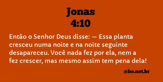 Jonas 4:10 NTLH