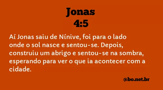 Jonas 4:5 NTLH