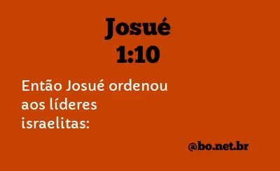 Josué 1:10 NTLH