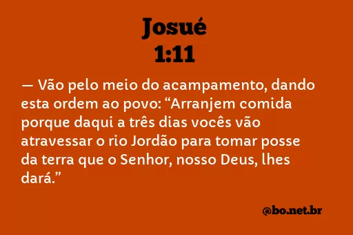 Josué 1:11 NTLH