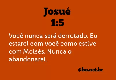 Josué 1:5 NTLH