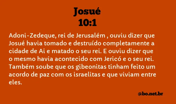 Josué 10:1 NTLH