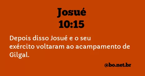 Josué 10:15 NTLH