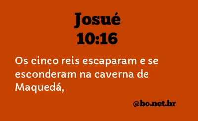 Josué 10:16 NTLH