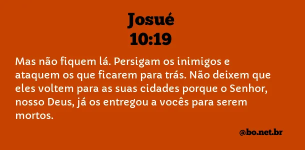 Josué 10:19 NTLH