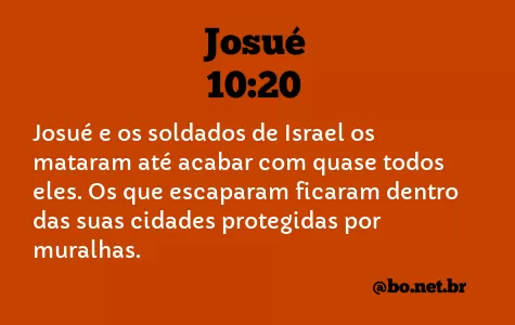 Josué 10:20 NTLH