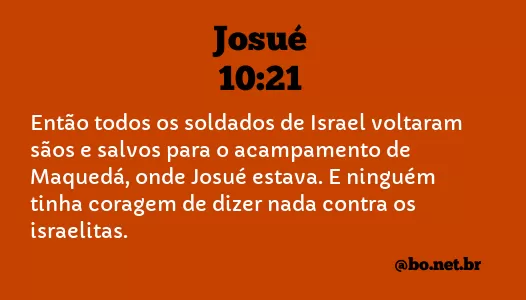 Josué 10:21 NTLH